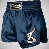 8 Silah Strike Muay Thai Şort Donanma/Beyaz