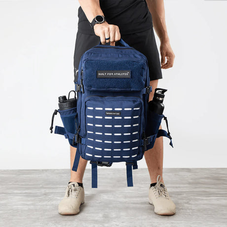 Navy/White Built For Athletes Large Gym Backpack   