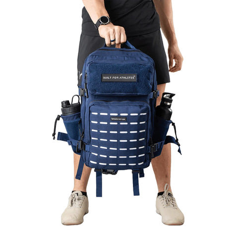 Navy/White Built For Athletes Large Gym Backpack