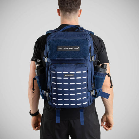 Navy/White Built For Athletes Large Gym Backpack   