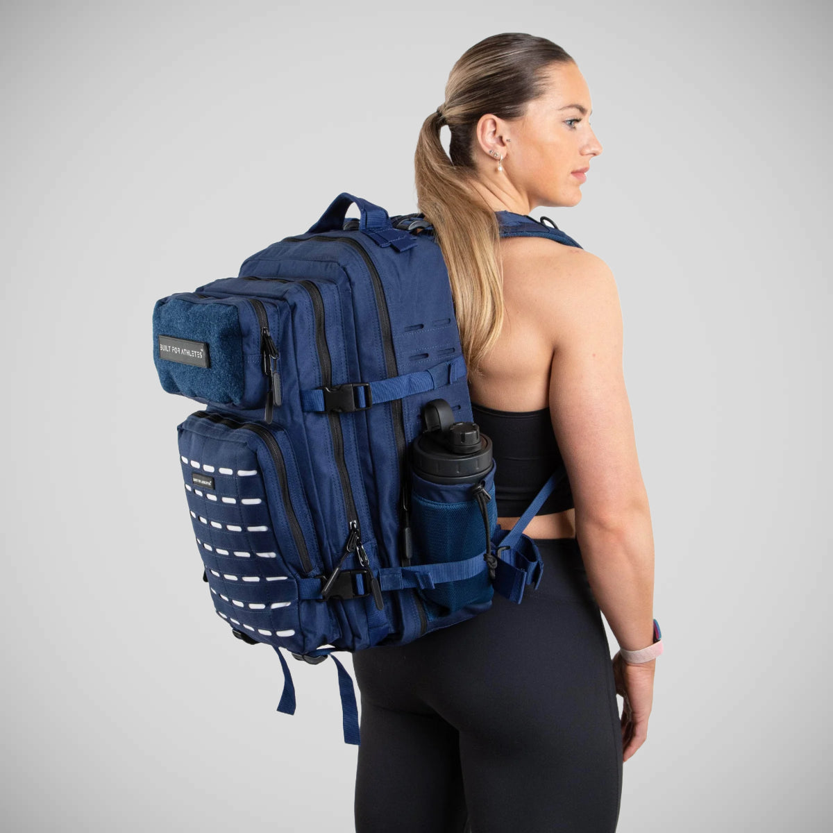 Navy/White Built For Athletes Large Gym Backpack   