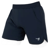 Fumetsu Icon Dual Layer Training Shorts Navy/White