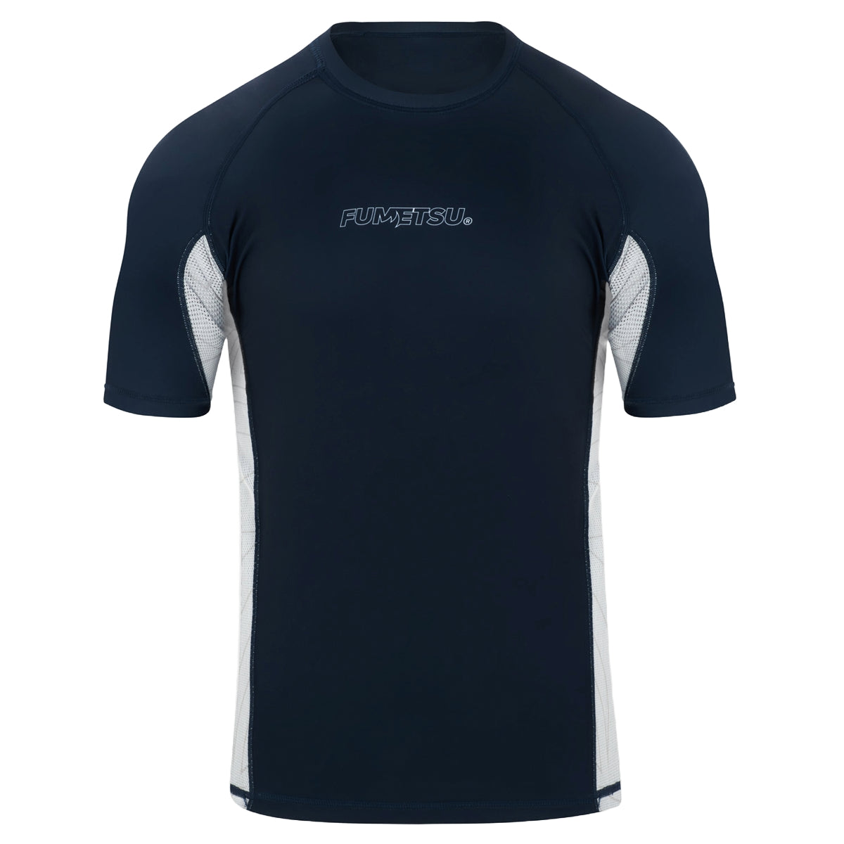 Fumetsu Icon Womens Short Sleeve Rash Guard Navy/White