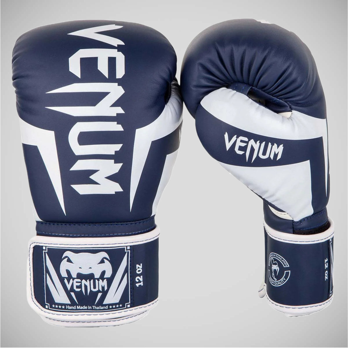 Venum Elite ボクシング グローブ - ホワイト/ブラック - 16オンス