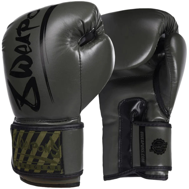 8 Weapons Unlimited Boxing Gloves Olive/Black