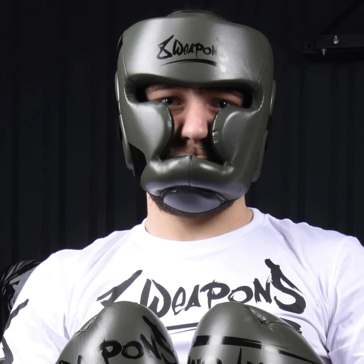 8 Weapons Unlimited Head Guard Olive/Black