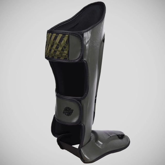 8 Weapons Unlimited Shin Guards Olive/Black