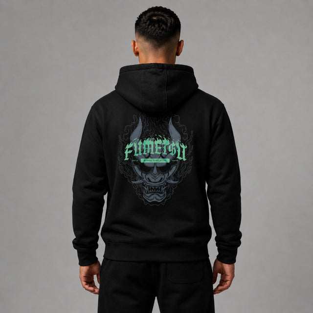 Fumetsu Oni Demon Hoodie Black/Blue