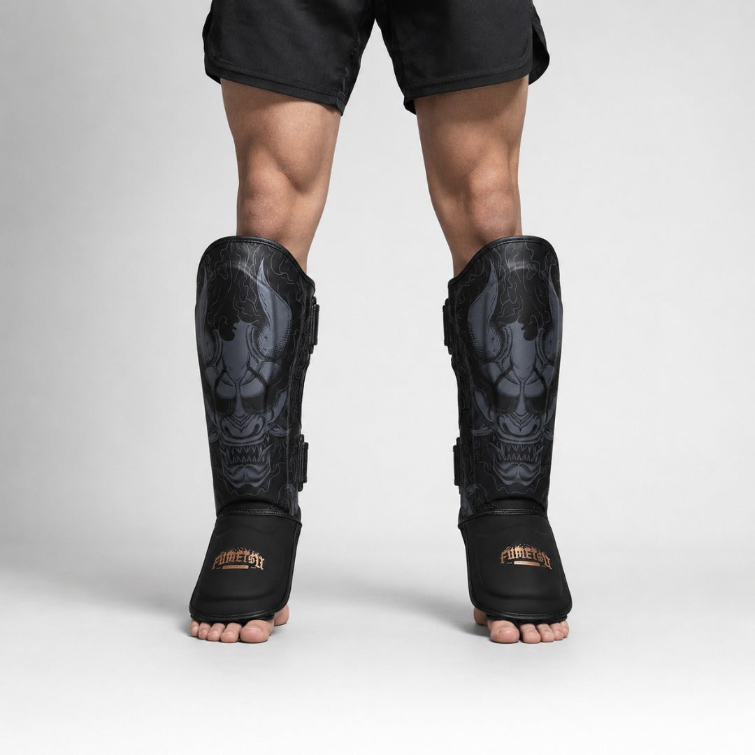 Fumetsu Oni Shin Guards Black/Grey/Bronze Lifestyle 1