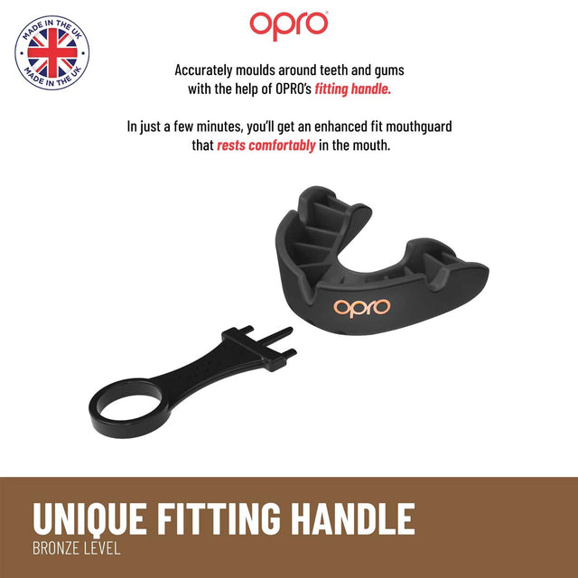 Opro Junior Bronze Self-Fit Mouth Guard Black