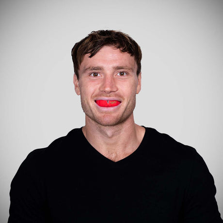 OPRO Gold selbstgepeiler Mundschutz rot/Perle