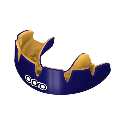 Dark Blue/Gold Opro Instant Custom-Fit Braces Mouth Guard