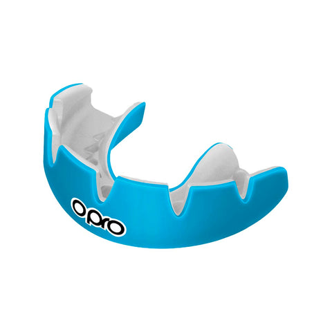 Sky Blue/White Opro Instant Custom-Fit Braces Mouth Guard