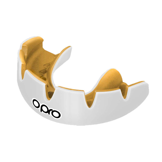 Opro Instant Custom-Fit Braces Mouth Guard White/Gold