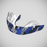 OPRO Instant Custom-Fit Camo Mundschutz Schwarz/Blau/Silber