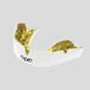 OPRO Instant Custom-Fit Single Color Mundschutz Weiß/Gold