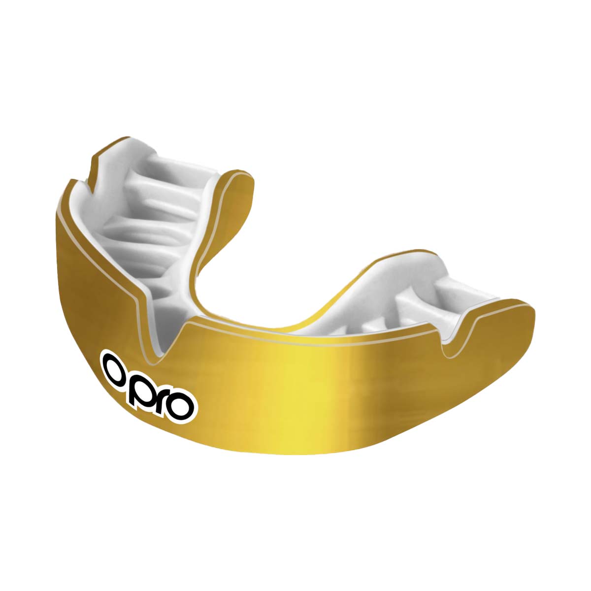 Opro Junior Instant Custom-Fit Single Colour Mouth Guard Gold/White