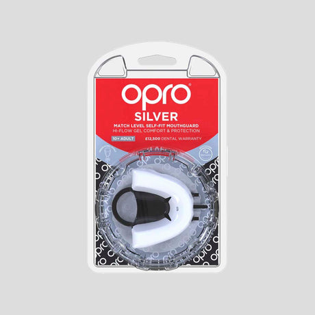 Opro Junior Silver Gen 4 Mouth Guard White/Black