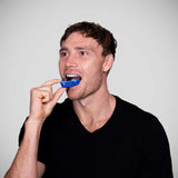 OPRO Silber selbstanpassender Mundschutz dunkelblau/blau