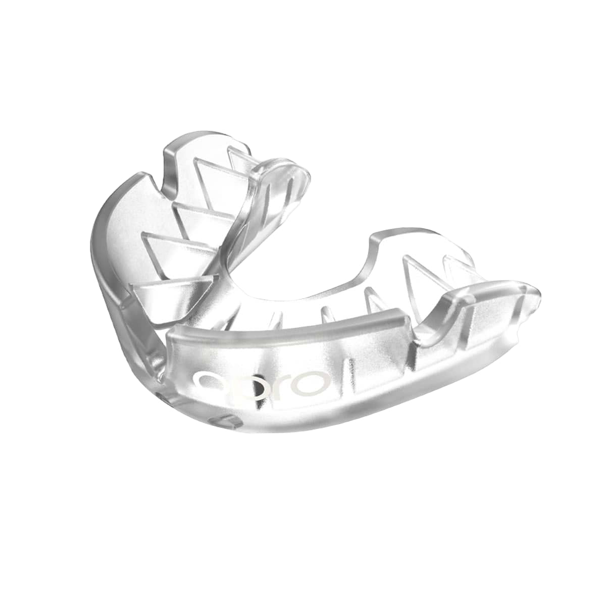 Opro Silver Self-Fit Mouth Guard Clear