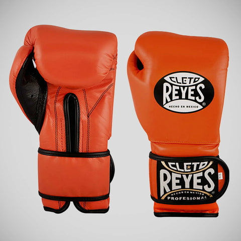 Orange Cleto Reyes Velcro Boxing Gloves