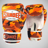 Sandee Camo Kids Boxhandschuhe Orange/Weiß