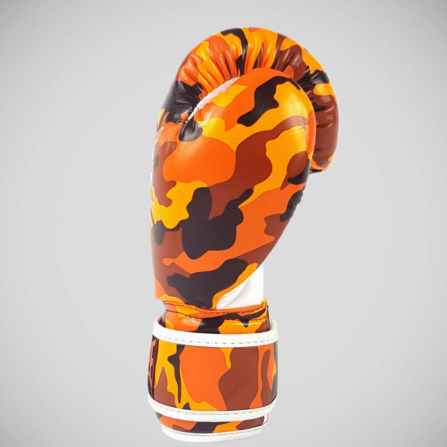 Sandee Camo Kids Boxing Gloves Orange/White