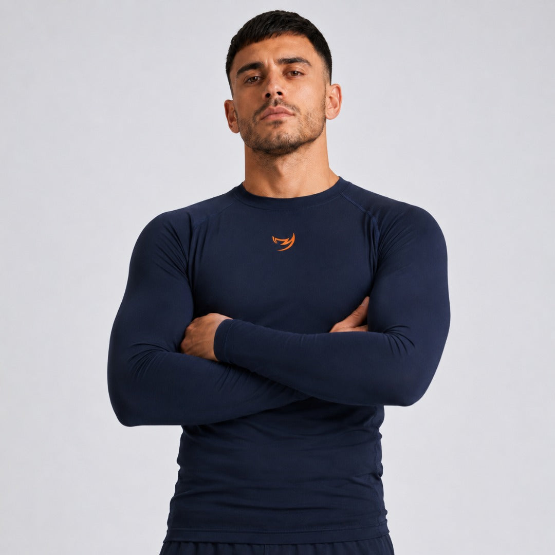 Navy Rashguard Fumetsu Origins Long Sleeve Rash Guard Navy from Made4Fighters
