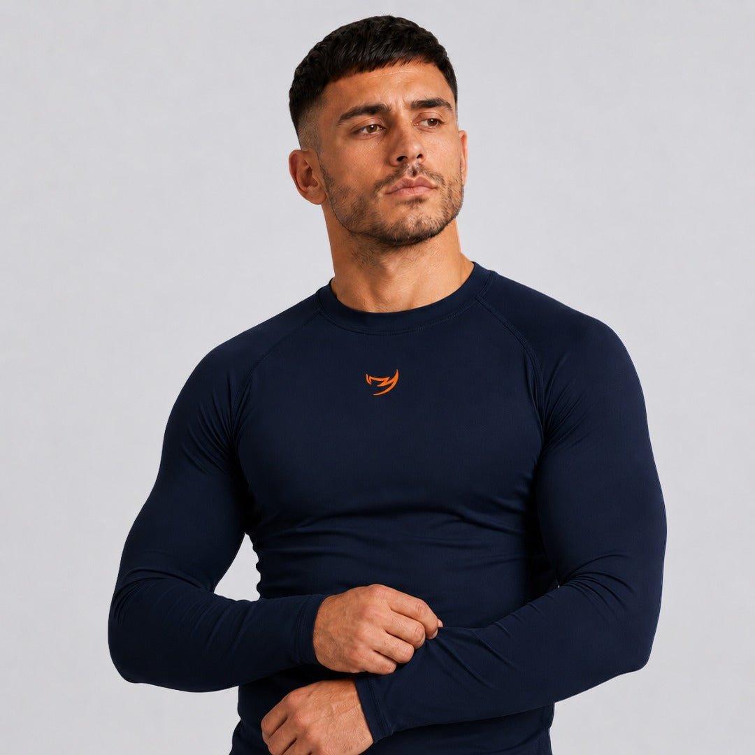 Navy Rashguard Fumetsu Origins Long Sleeve Rash Guard Navy from Made4Fighters