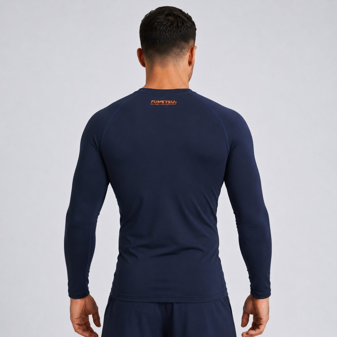 Navy Rashguard Fumetsu Origins Long Sleeve Rash Guard Navy from Made4Fighters