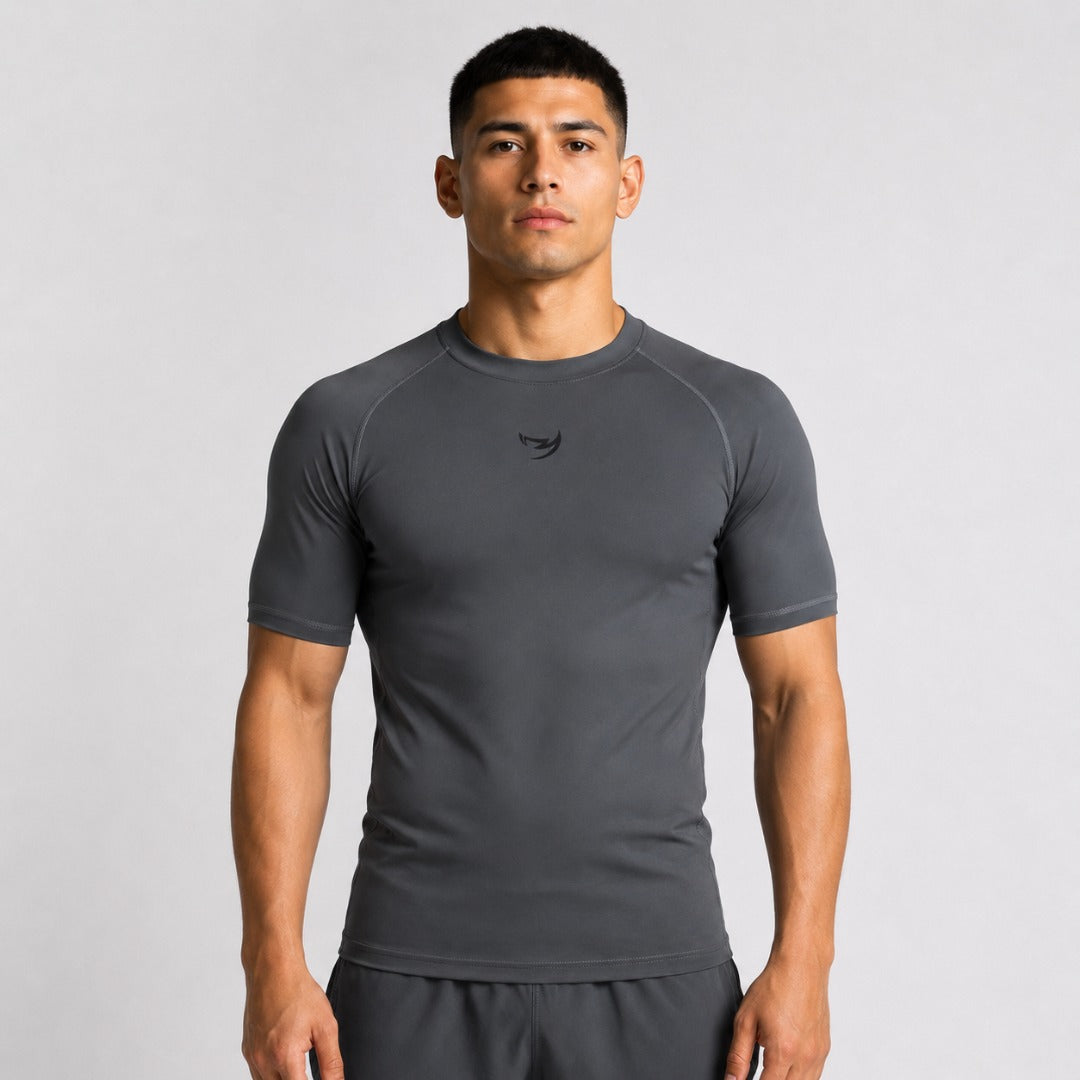 Fumetsu Origins Short Sleeve Rash Guard Grey