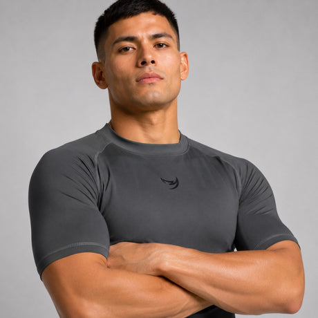 Fumetsu Origins Short Sleeve Rash Guard Grey
