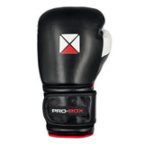 Pro-Box Pro Spar Leather Boxing Gloves Black/White