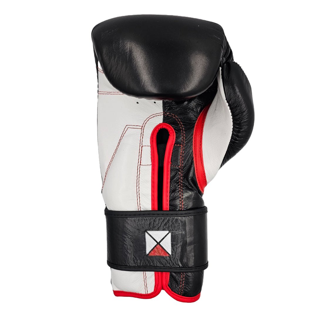 Pro-Box Pro Spar Leather Boxing Gloves Black/White