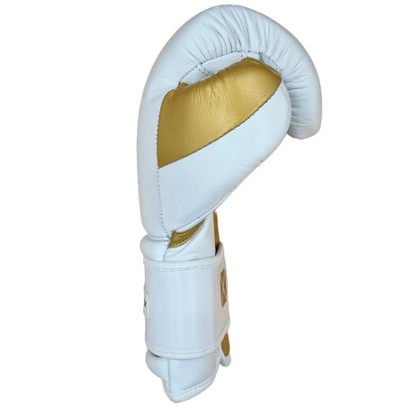 Pro-Box Pro-Spar Leather Boxing Gloves White/Gold