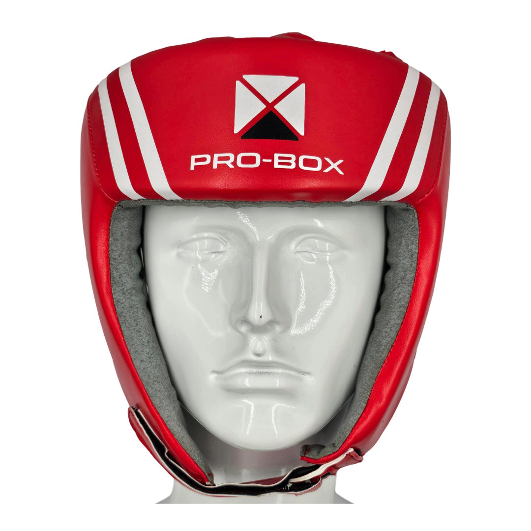 Pro-Box Club Essentials PU Head Guard Red Junior