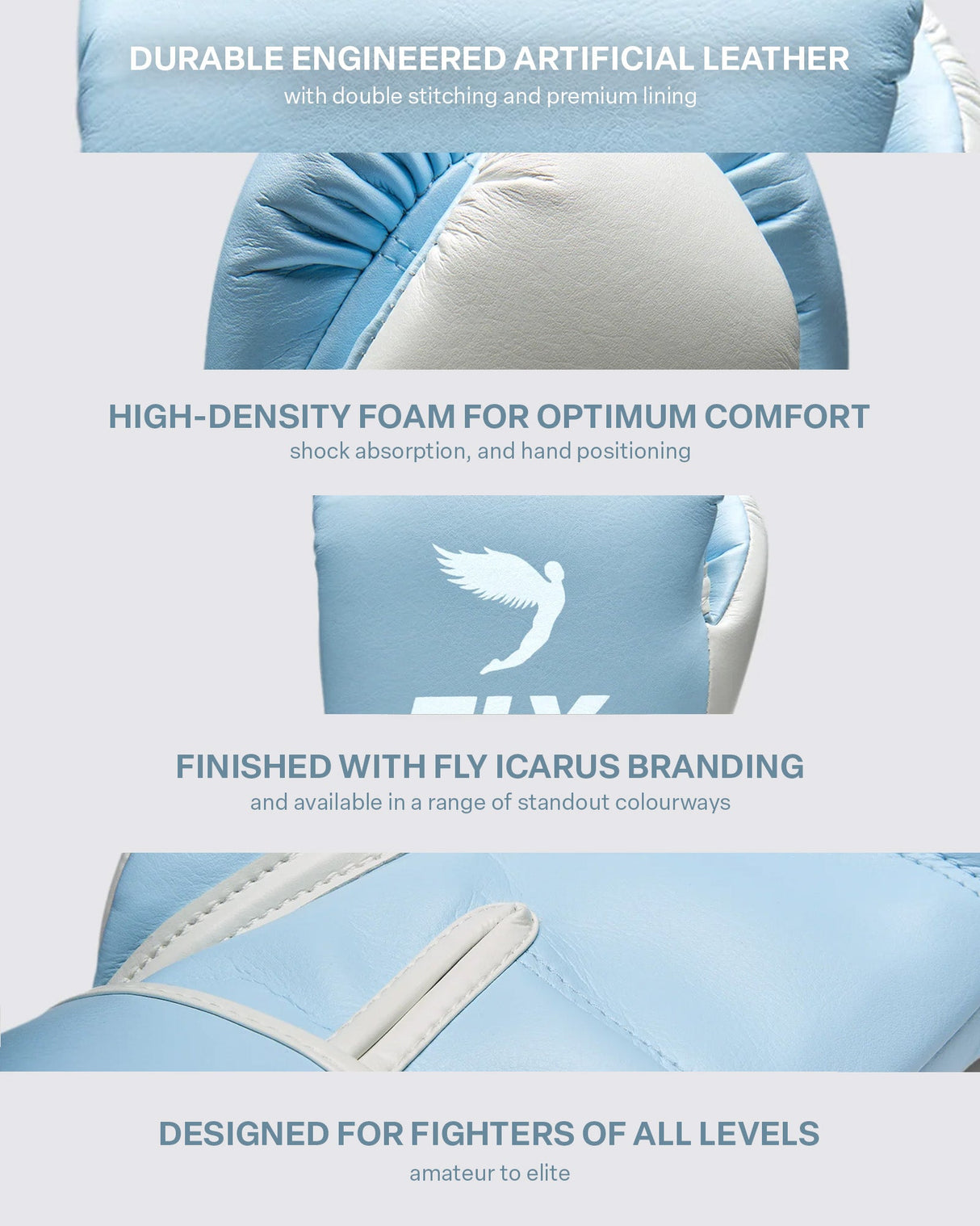 Fly Superloop Pro X 2 Boxing Gloves Powder Blue