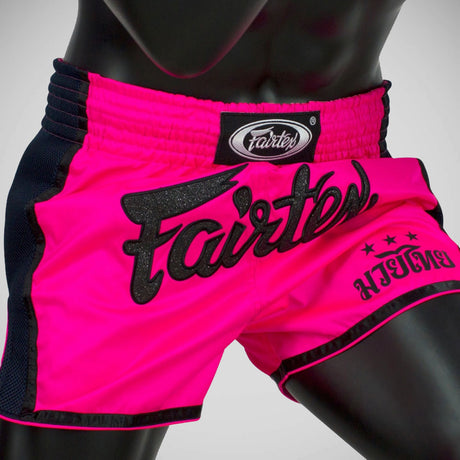 Pink Fairtex BS1714 Slim Cut Muay Thai Shorts   