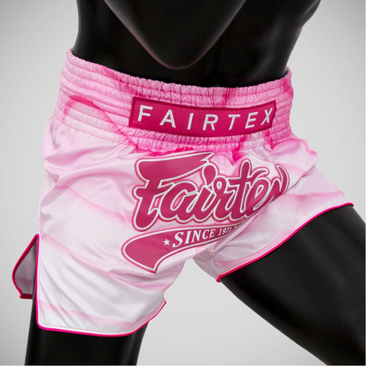 Pink/White Fairtex BS1914 Alma Muay Thai Shorts