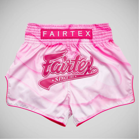 Pink/White Fairtex BS1914 Alma Muay Thai Shorts