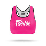 Fairtex SB1 Classic Sports Bra Pink/White