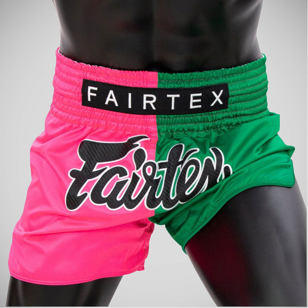 Fairtex BS1911 μαχητής Muay Thai σορτς ροζ/πράσινο