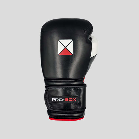 Pro-Box Pro-Spar Leather Boxing Gloves Black/White (NEW)