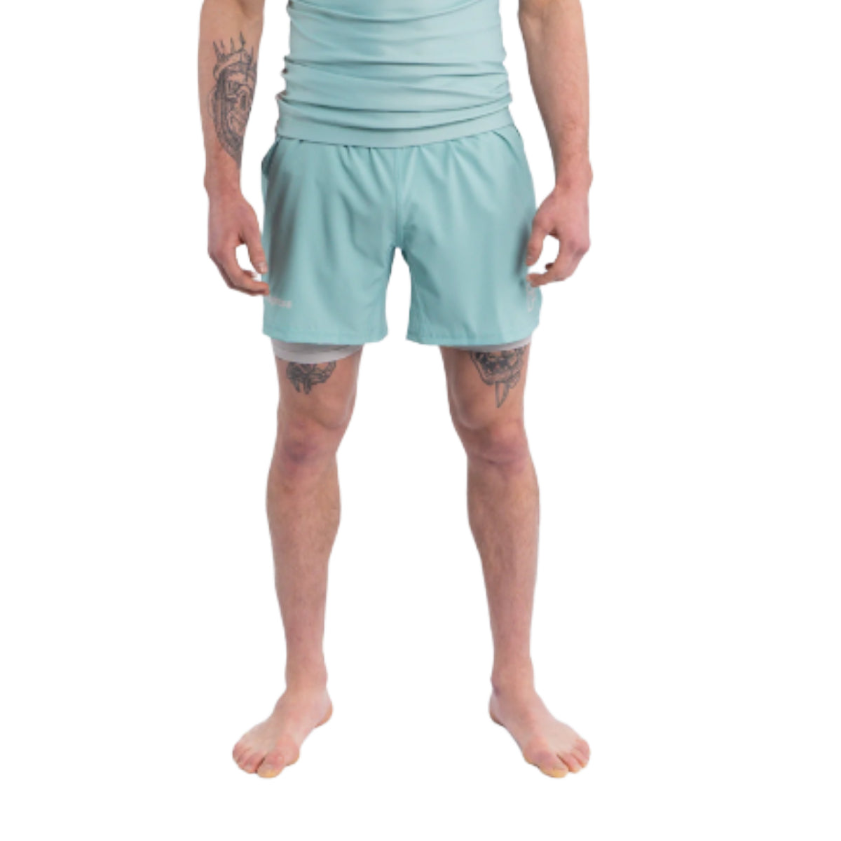 Progress Academy+ Hybrid Shorts Mint/Bone