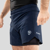 Voortgangsprofiel hybride grijpshorts marine