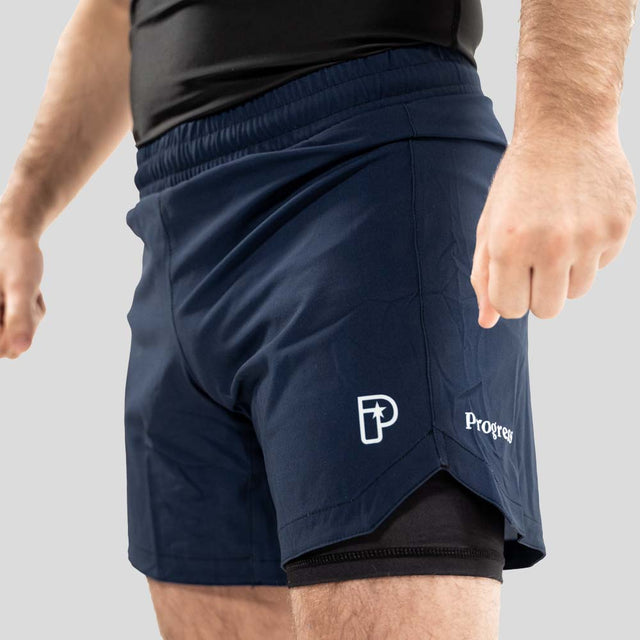 Progress Profile Hybrid Grappling Shorts Navy