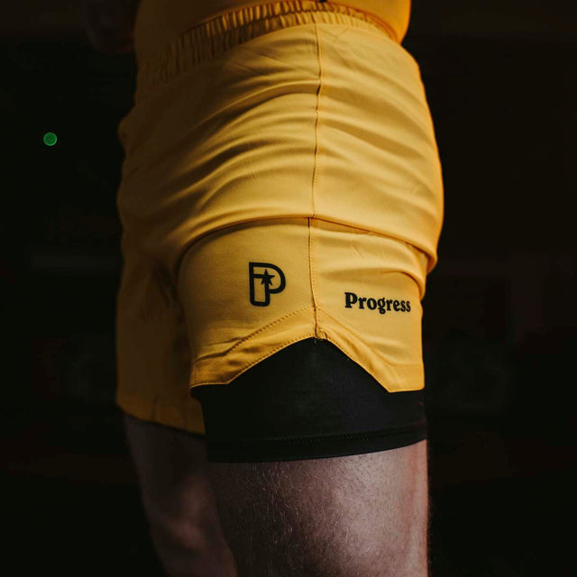 Progress Profile Golden Yellow Hybrid Shorts
