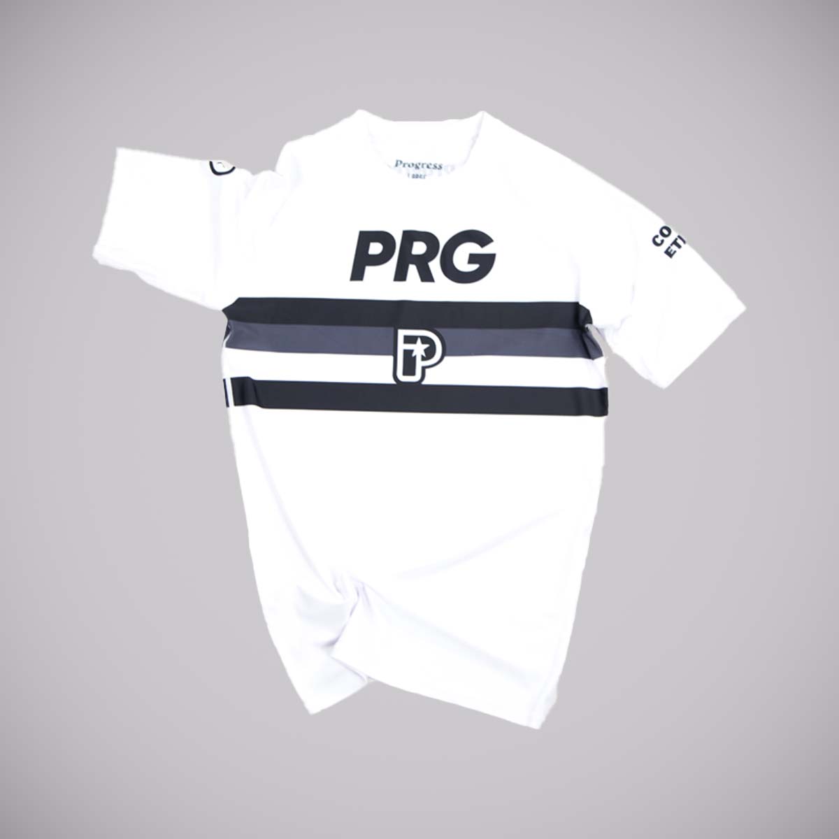 Vooruitgang gerangschikte concurrentie Rash Guard White