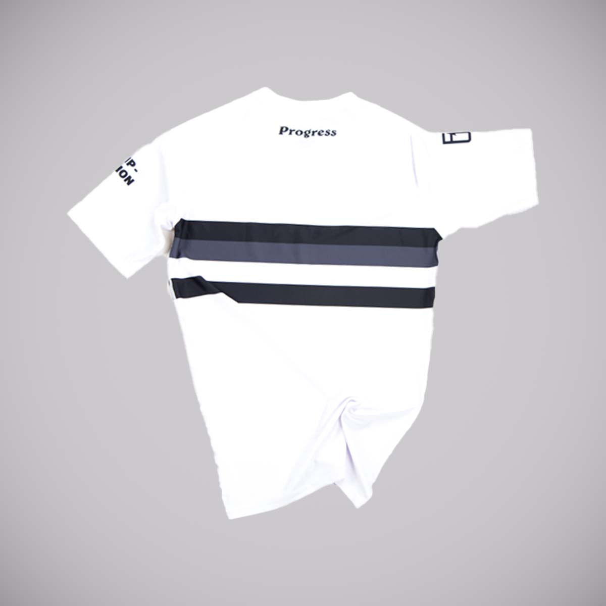 Vooruitgang gerangschikte concurrentie Rash Guard White