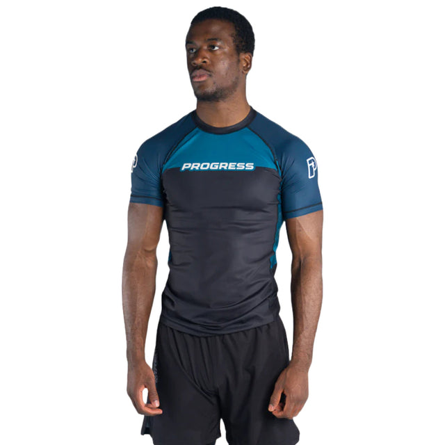 Progress Sugar Skull Rash Guard Black/Blue